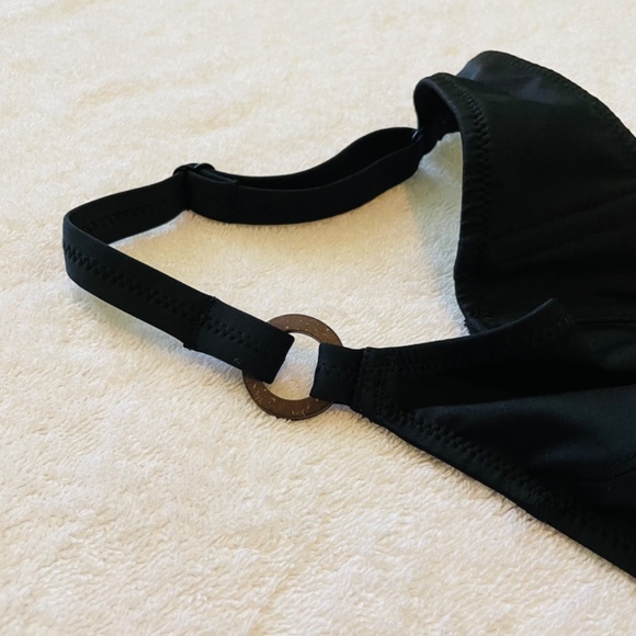 Freya Coco Wave Black Coconut Shell Swim Top Luxury Swimwear size 32-DD/32-E EUC - Picture 7 of 10